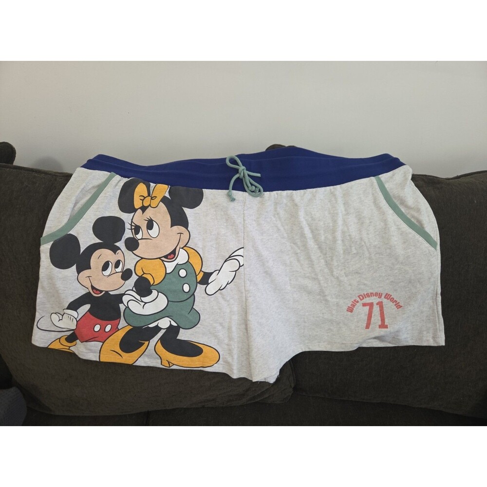 Walt Disney Vault Shorts 3X Mickey Minnie Graphic Drawstring Comfort Sporty